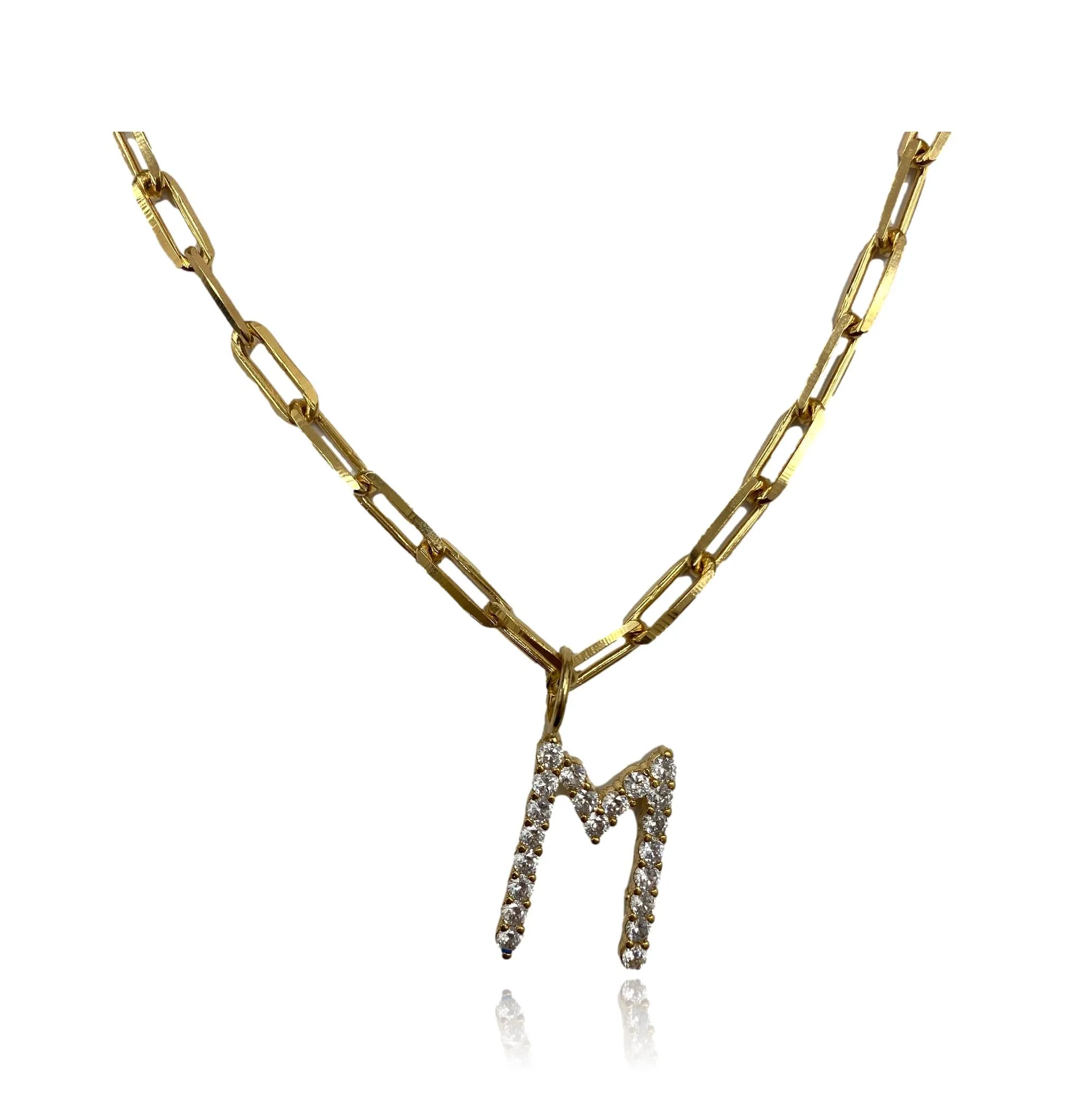 Jumbo Initial Paperclip Necklace