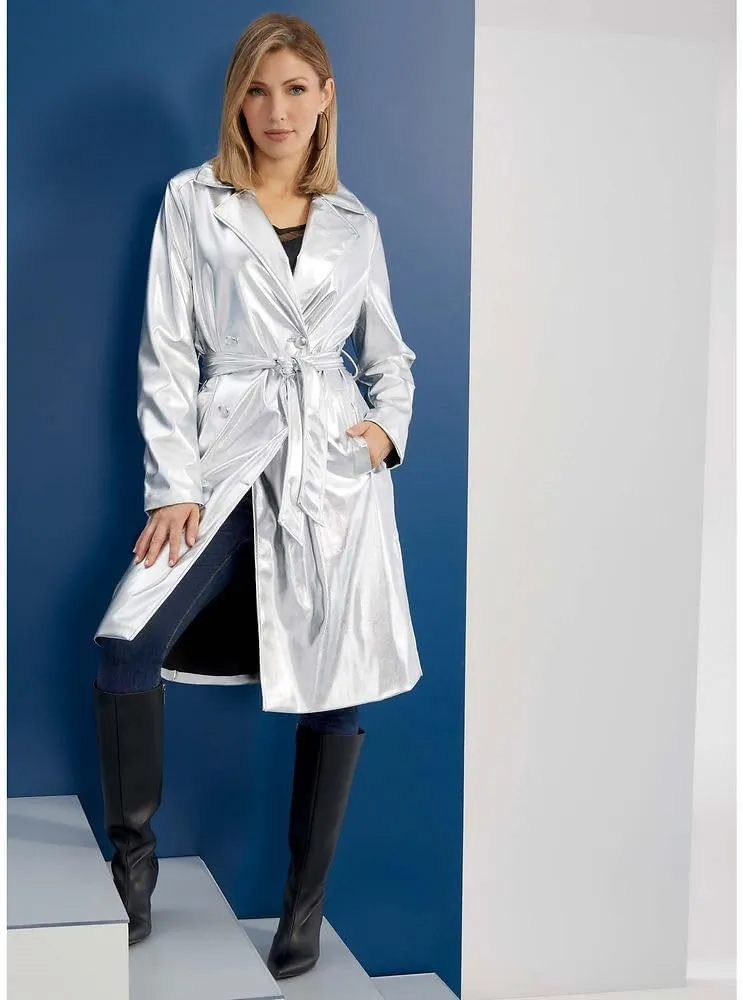 K Jordan174 Metallic Trench Coat