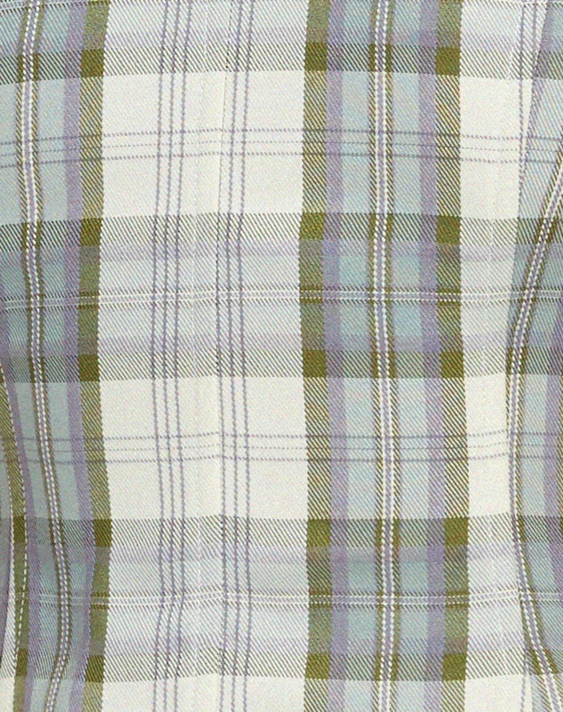 Kayashi Corset in Check Green and Cream