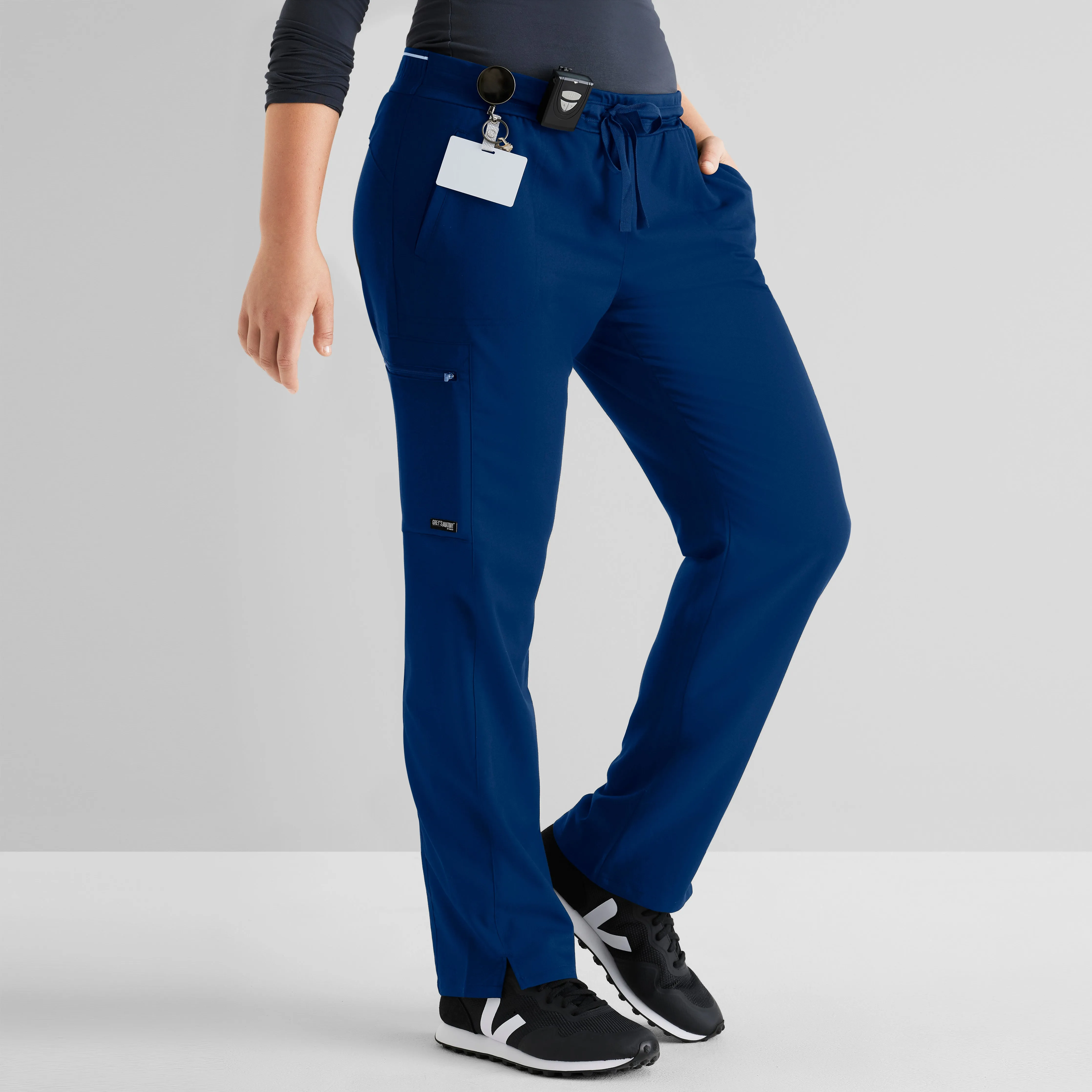 Kim 3-Pocket Mid-Rise Straight Leg Scrub Pant