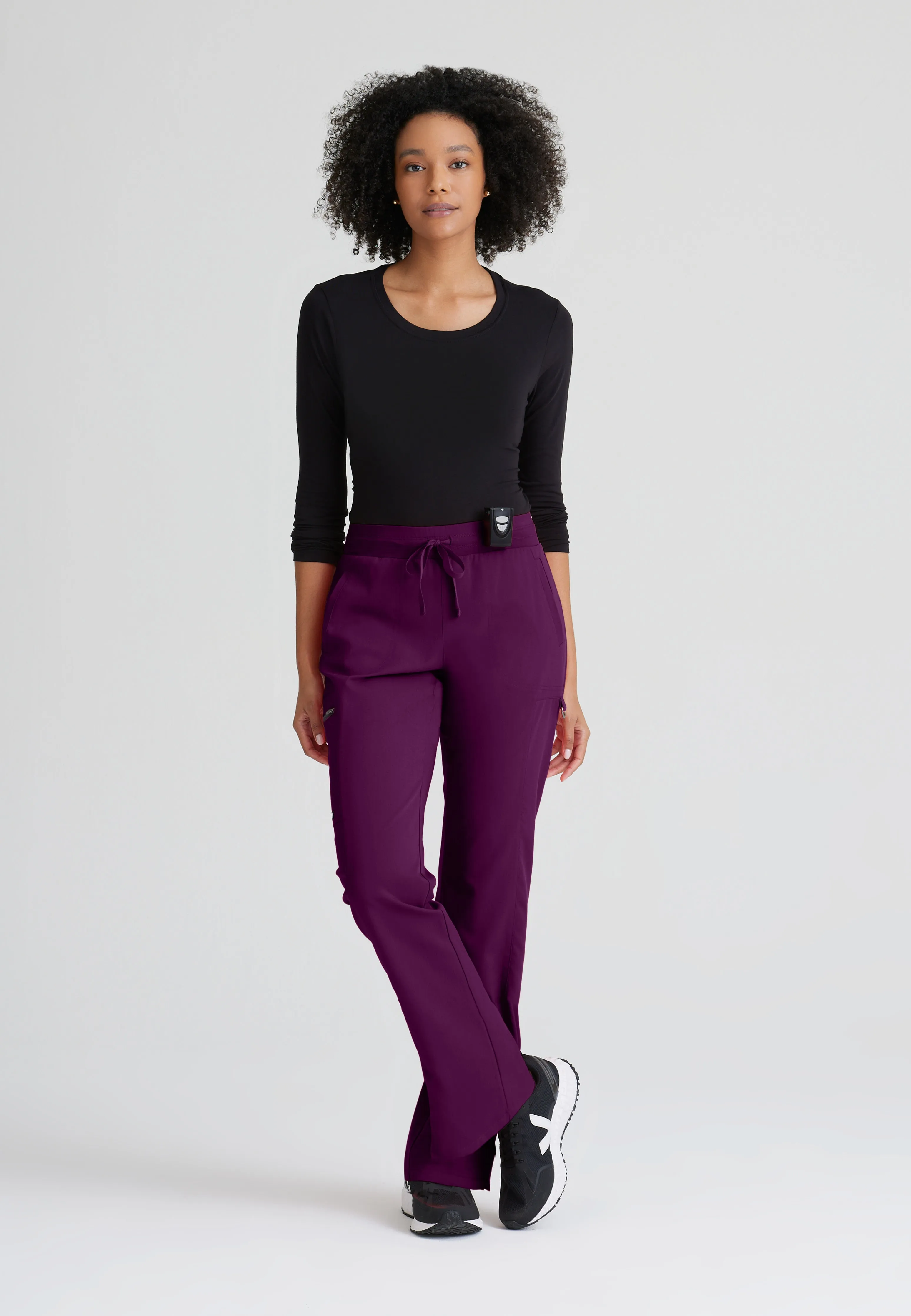 Kim 3-Pocket Mid-Rise Straight Leg Scrub Pant