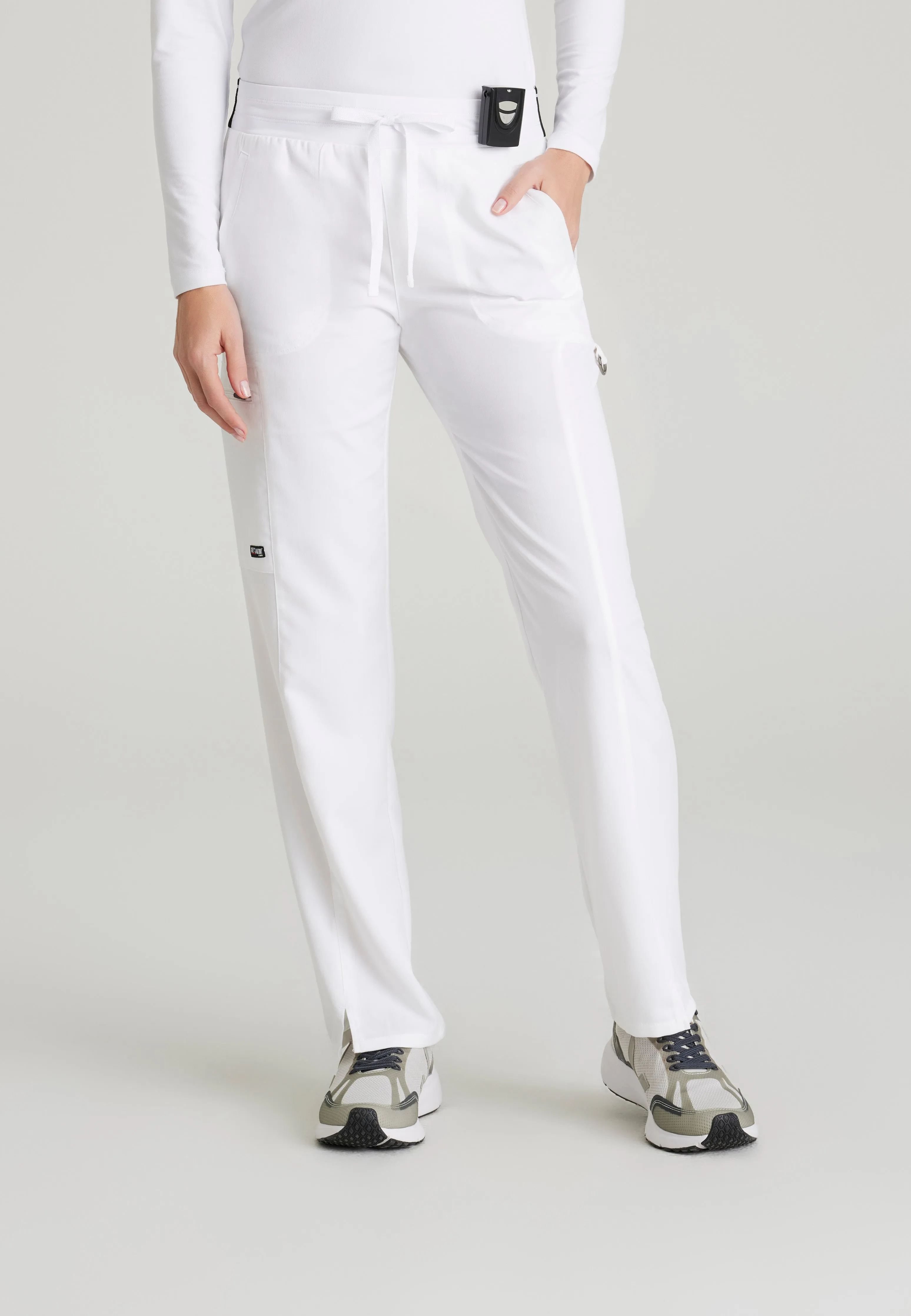 Kim 3-Pocket Mid-Rise Straight Leg Scrub Pant