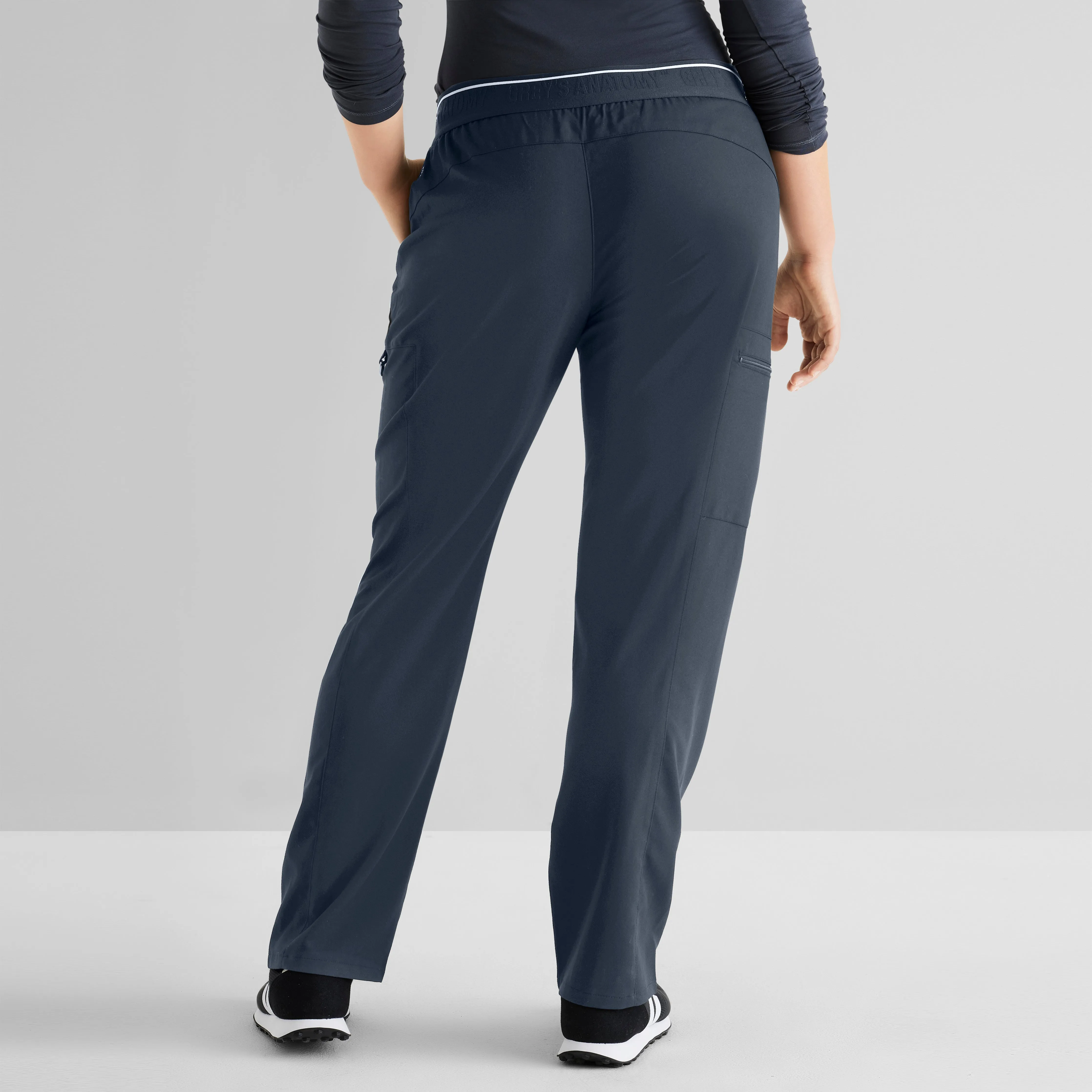 Kim 3-Pocket Mid-Rise Straight Leg Scrub Pant