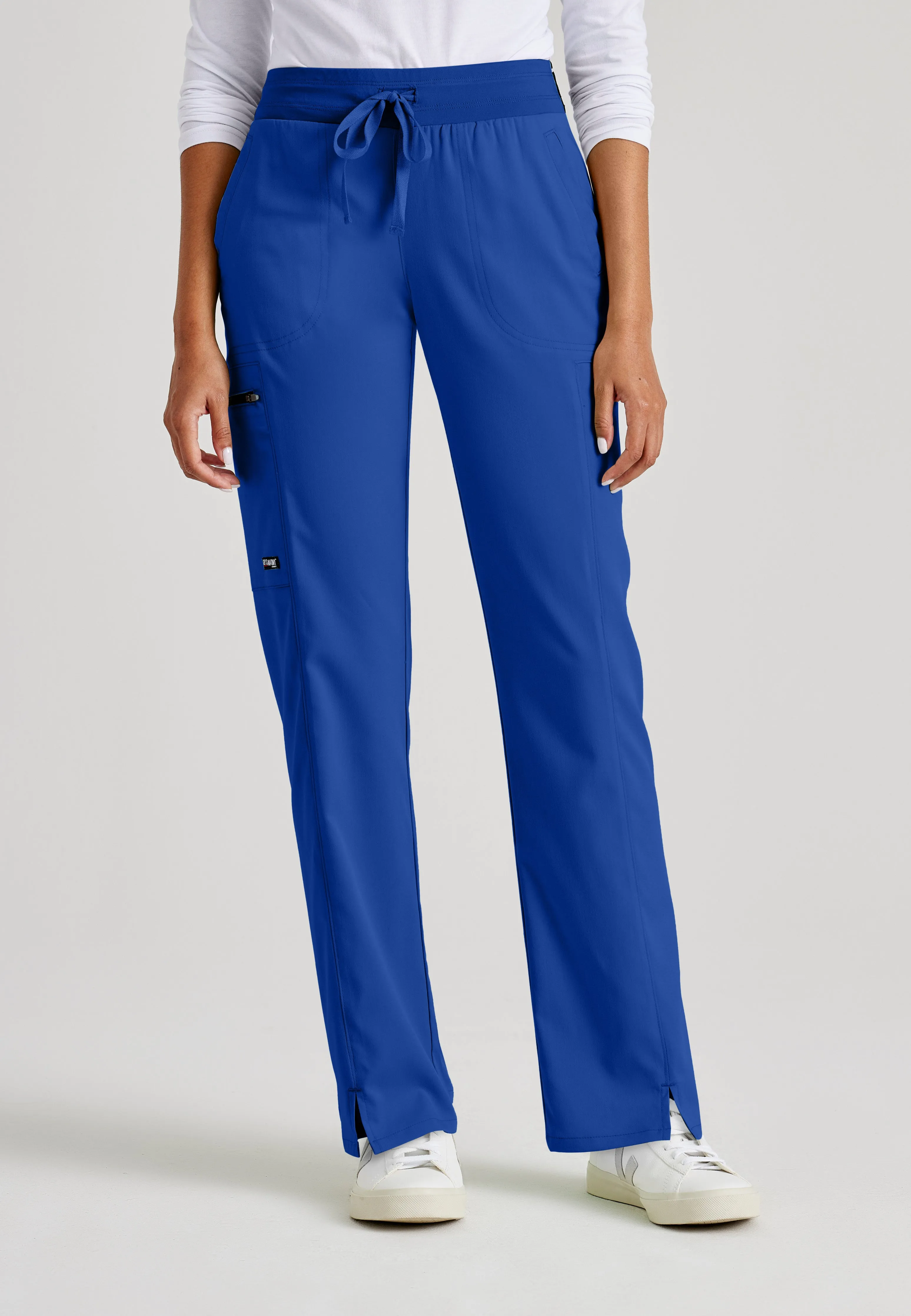 Kim 3-Pocket Mid-Rise Straight Leg Scrub Pant