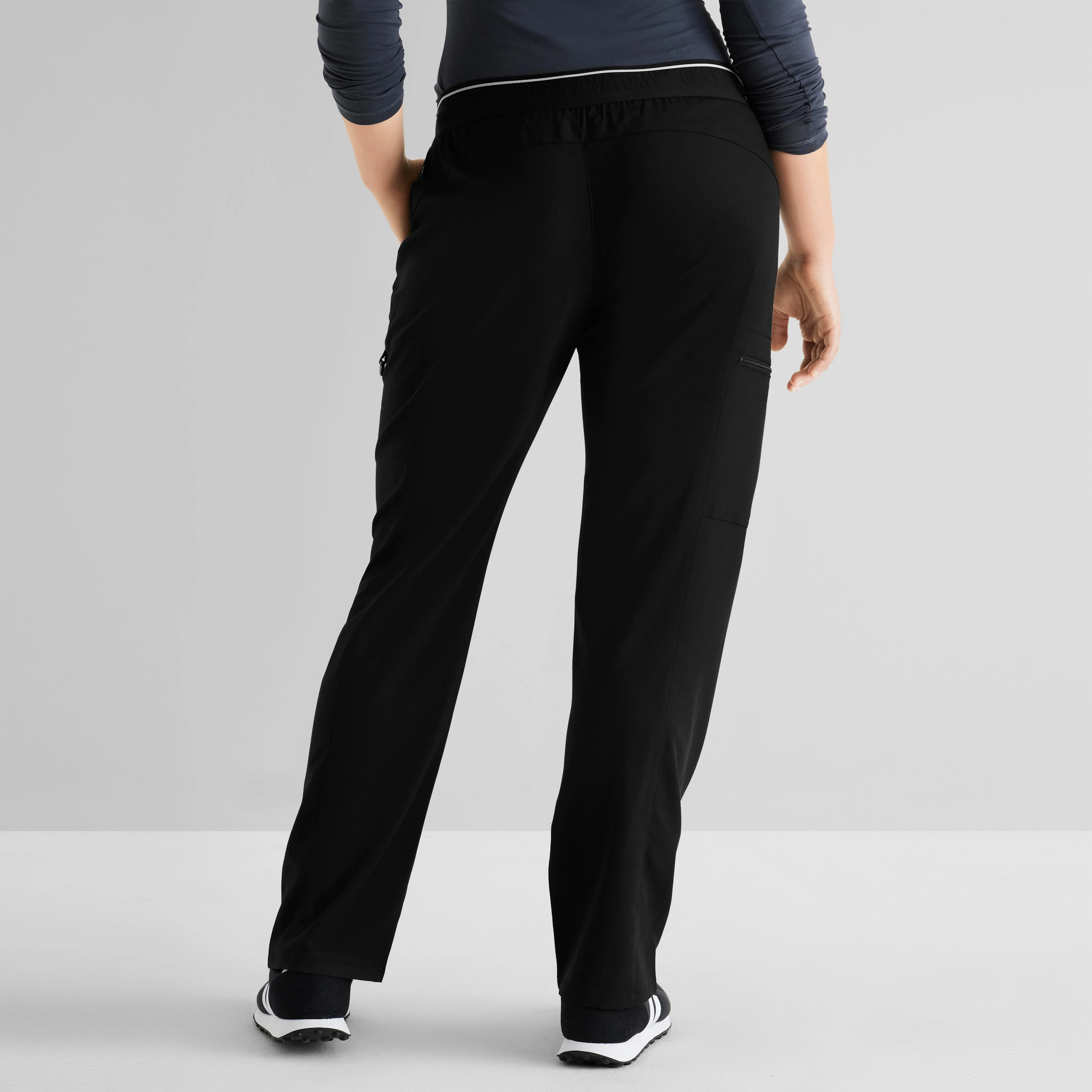 Kim 3-Pocket Mid-Rise Straight Leg Scrub Pant