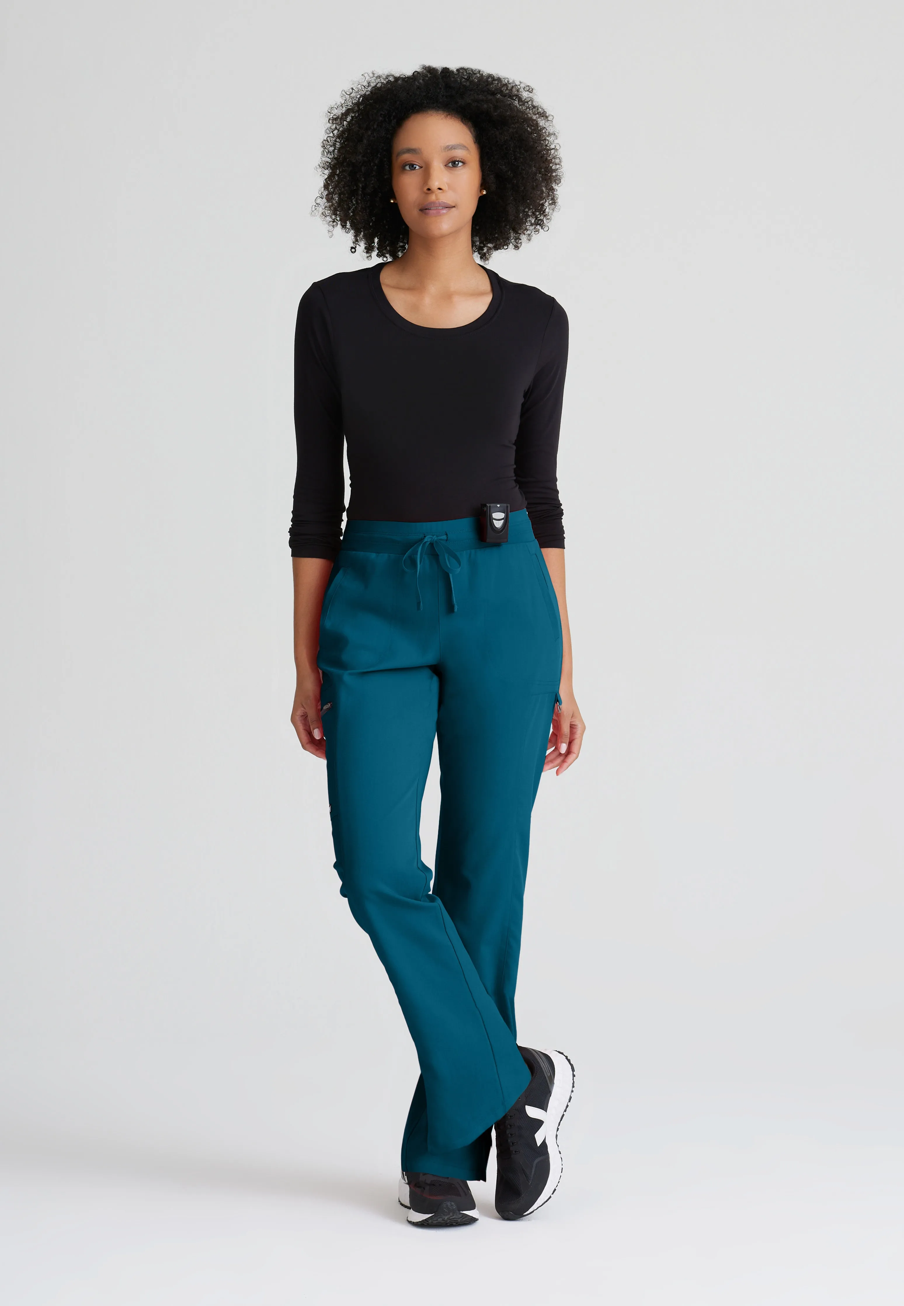 Kim 3-Pocket Mid-Rise Straight Leg Scrub Pant
