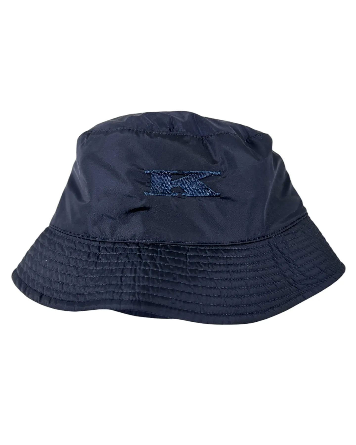 Kiton Bucket Hat Dark Blue K Logo - Size M