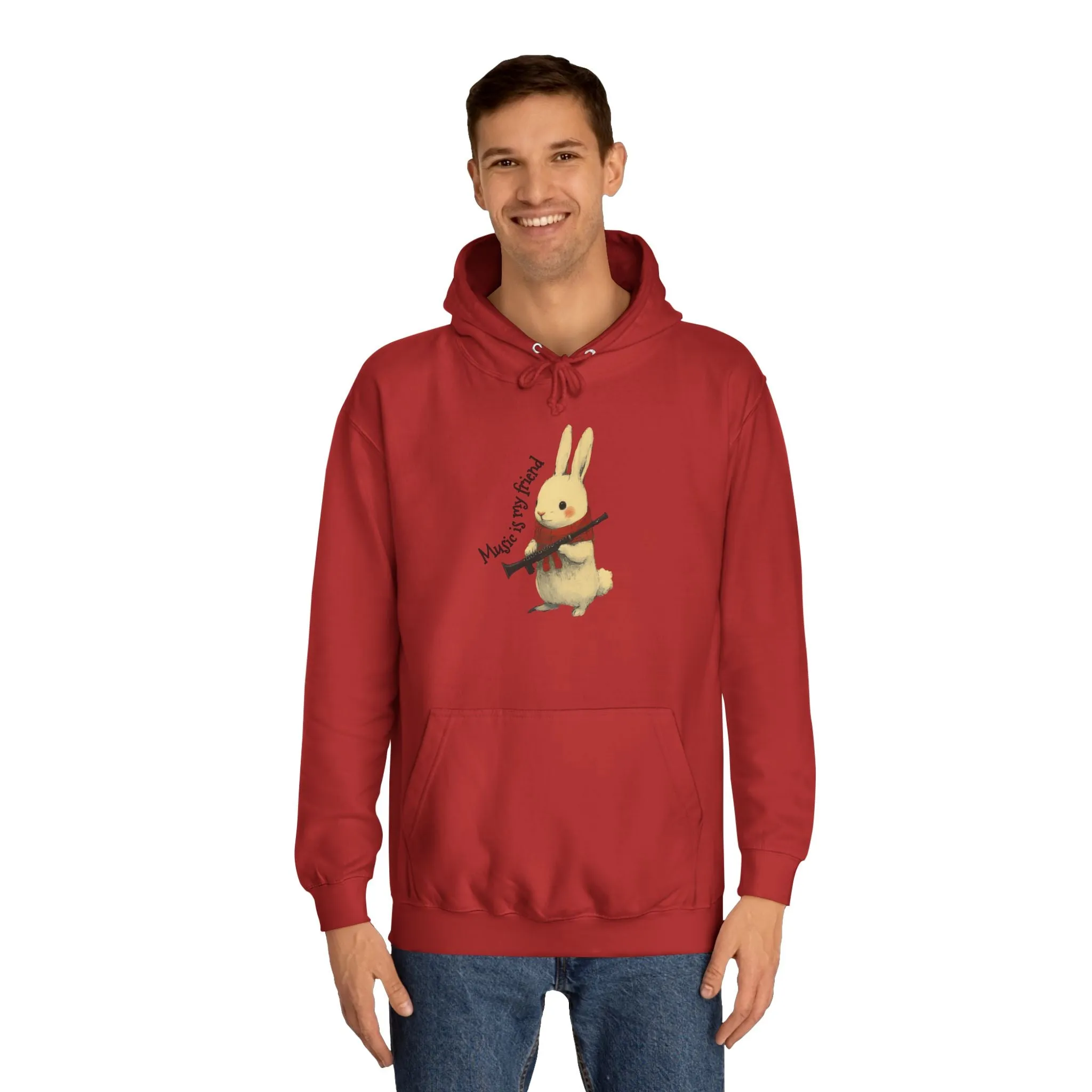 Korea -  Music is my friend Unisex College Hoodie  - StyleMZ