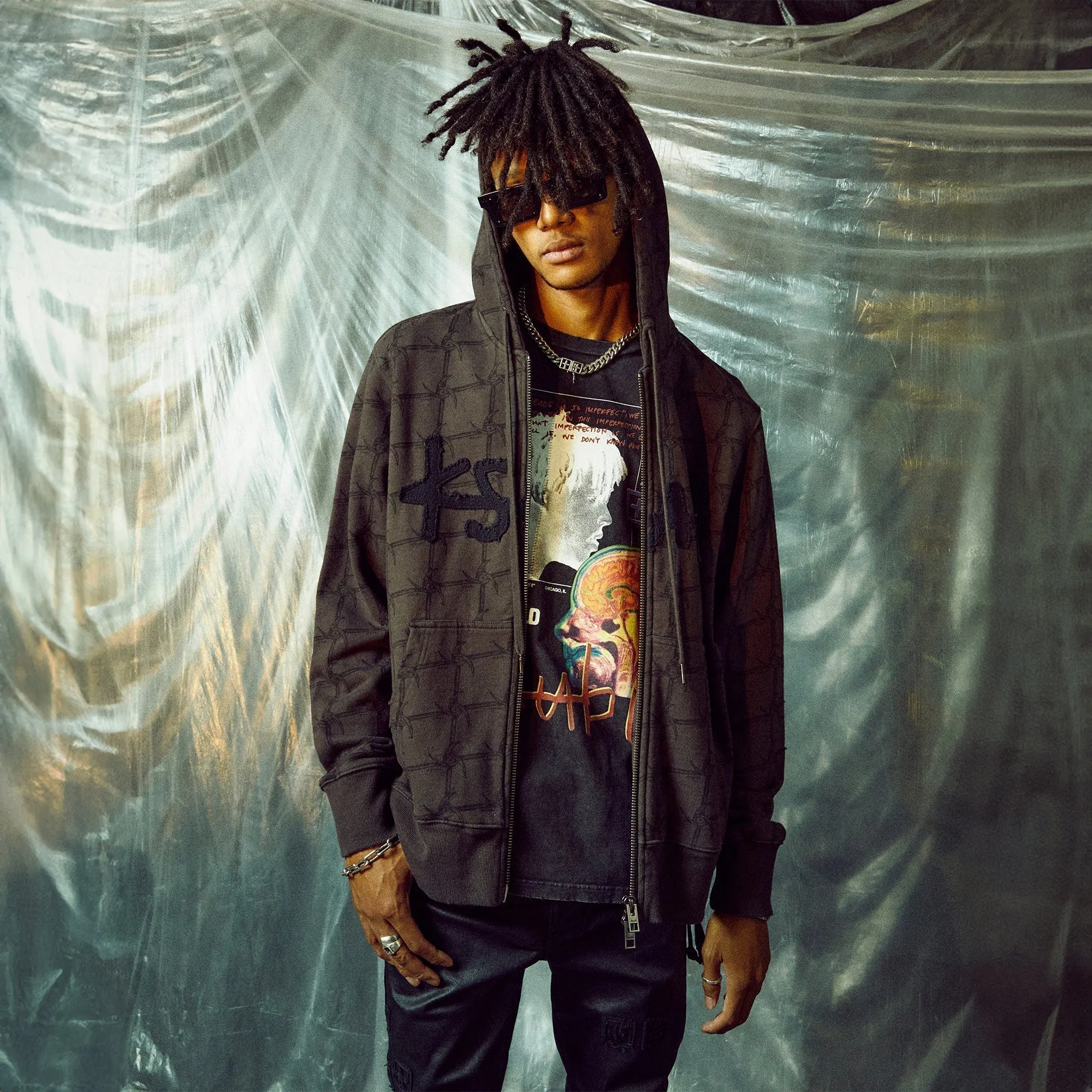 Ksubi 999 Zip Thru Kash Hoodie
