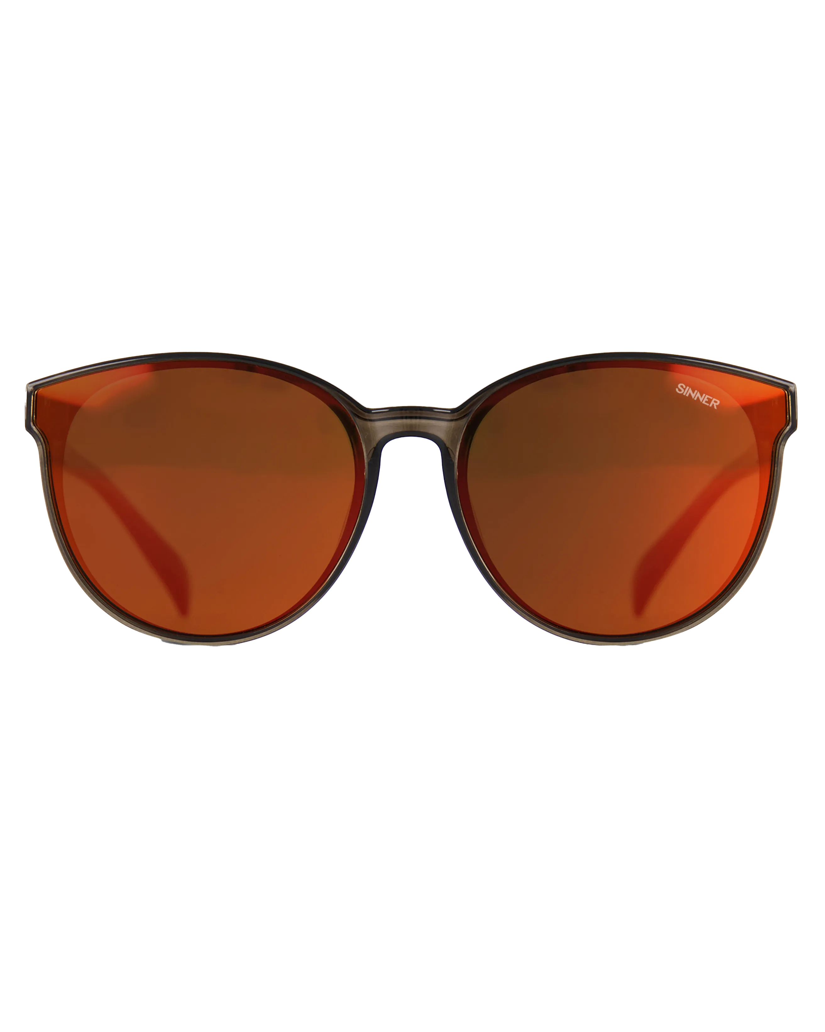 Kyoto Polarised Sunglasses in Shiny Dark Brown & Orange Oil