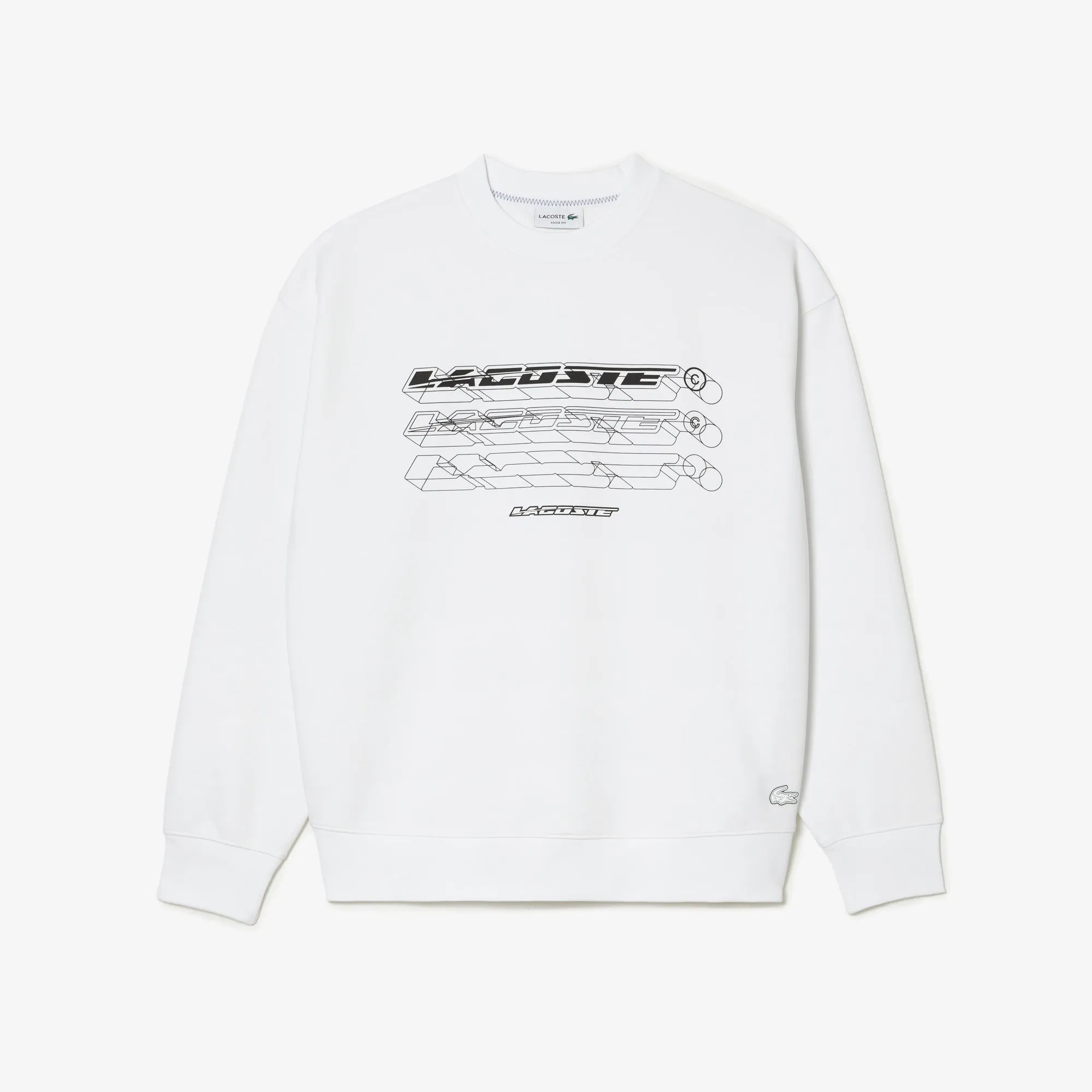 Lacoste Men's Loose Fit Branded Sweatshirt White SH5540 001