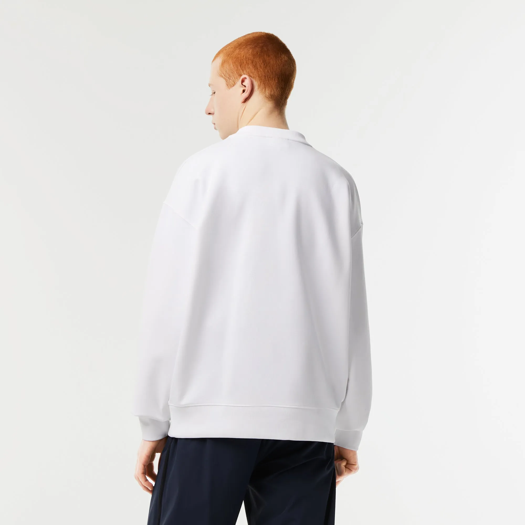 Lacoste Men's Loose Fit Branded Sweatshirt White SH5540 001