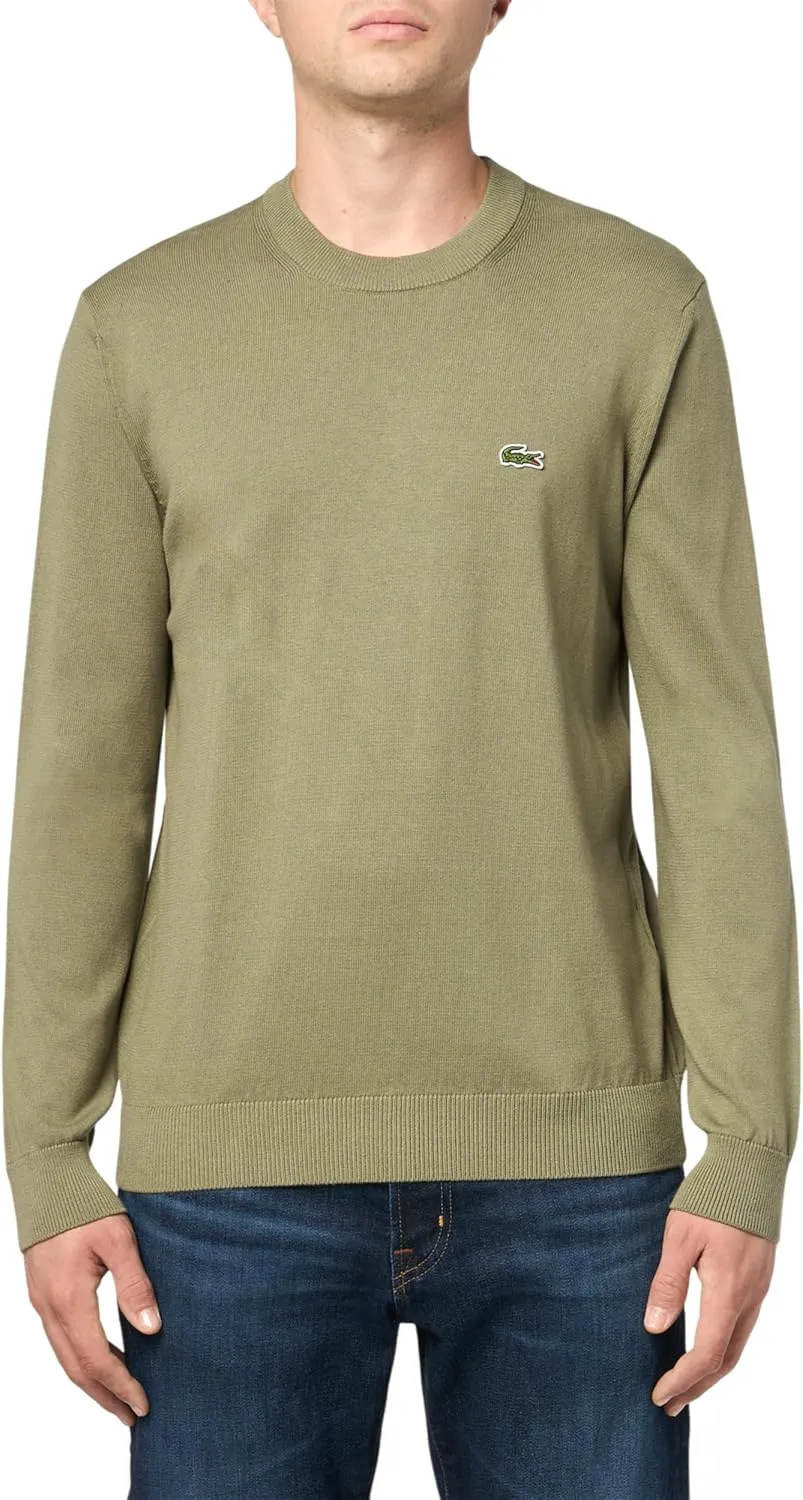 Lacoste Men's Monochrome Cotton Crew Neck Sweater