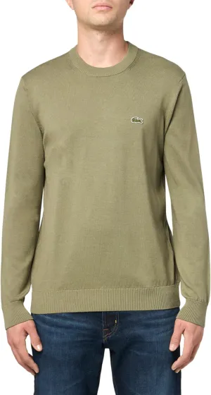 Lacoste Men's Monochrome Cotton Crew Neck Sweater