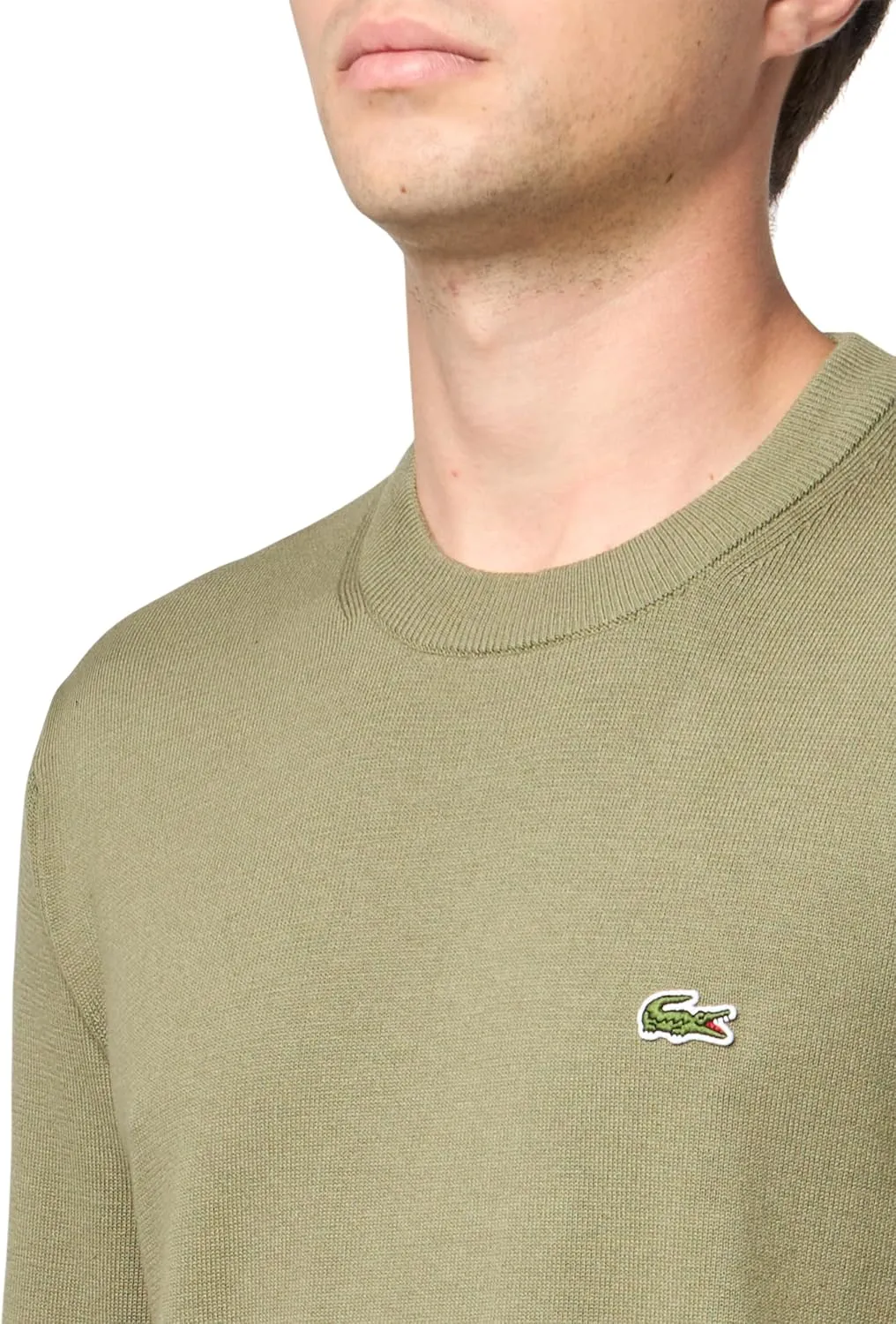 Lacoste Men's Monochrome Cotton Crew Neck Sweater