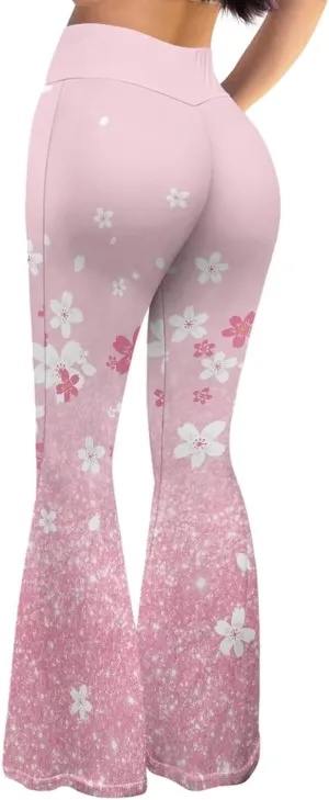 Ladies Womens Flare Leggings Flare Sweatpants Women Butt Lift