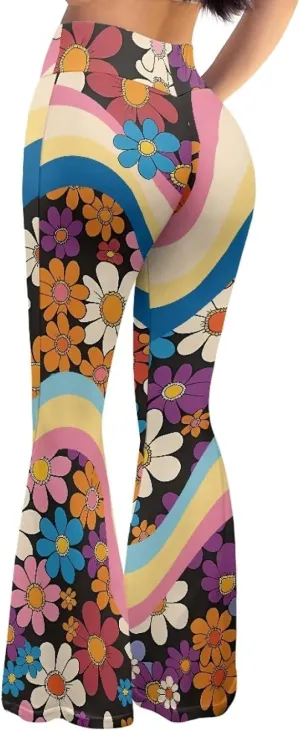 Ladies Womens Flare Leggings Flare Sweatpants Women Butt Lift