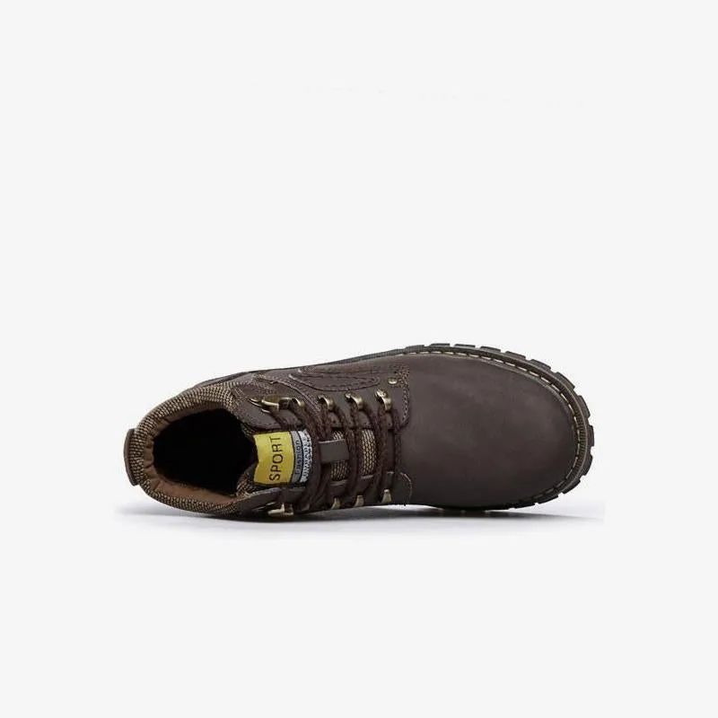 Leather Boots Retro Ankle Shoes