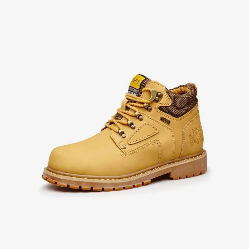 Leather Boots Retro Ankle Shoes