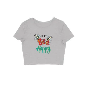 Let's Bee Happy Crop Top