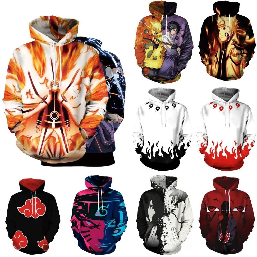 Limited Naruto Anime 3D Printed Sweatshirt Jacket