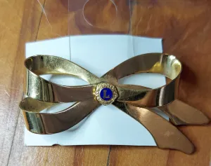 Lions Club, Gold Tone Ribbon Brooch