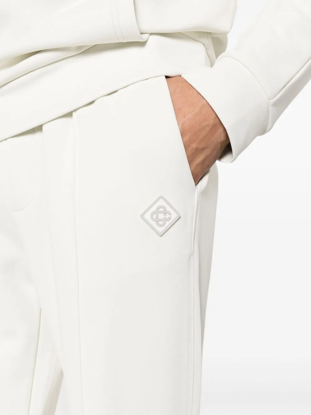 logo-appliqué track pants