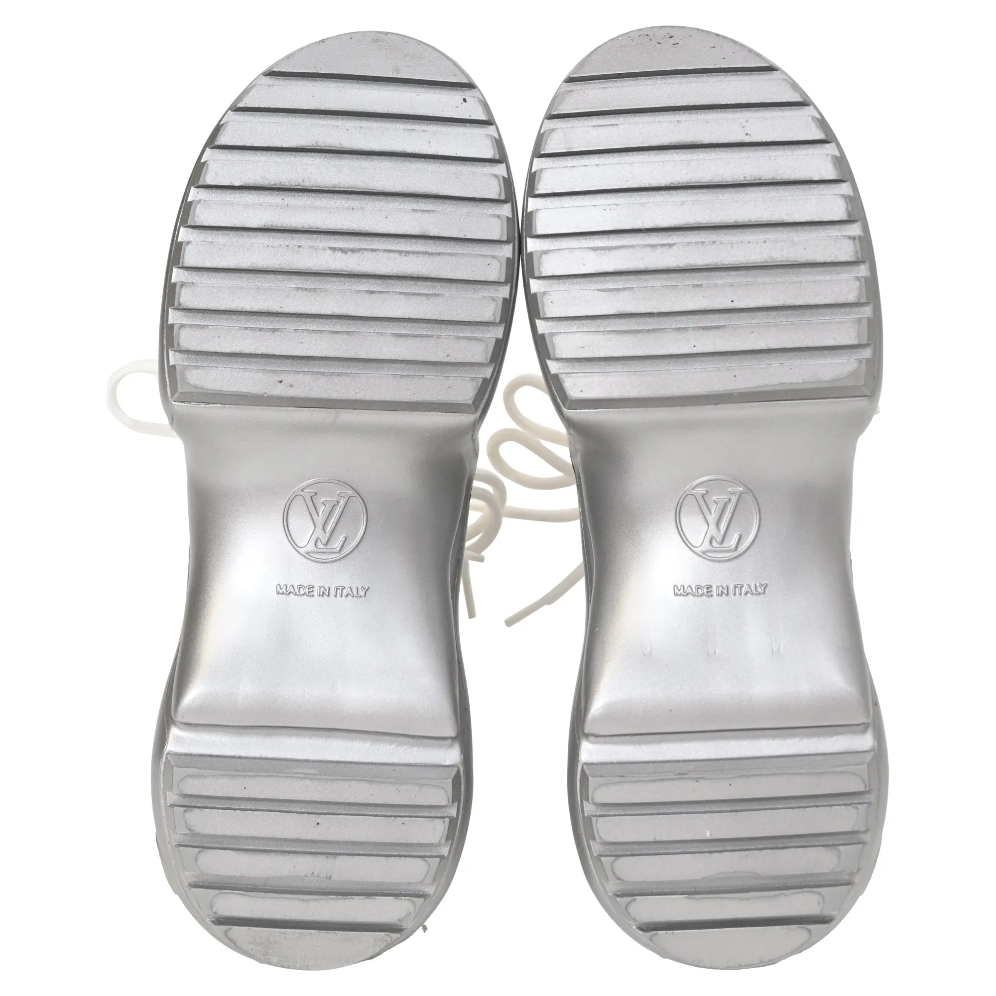 Louis Vuitton Archlight Chunky Sneakers in Silver Leather and Polyester
