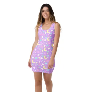 Magical Spring Purple Bodycon Dress