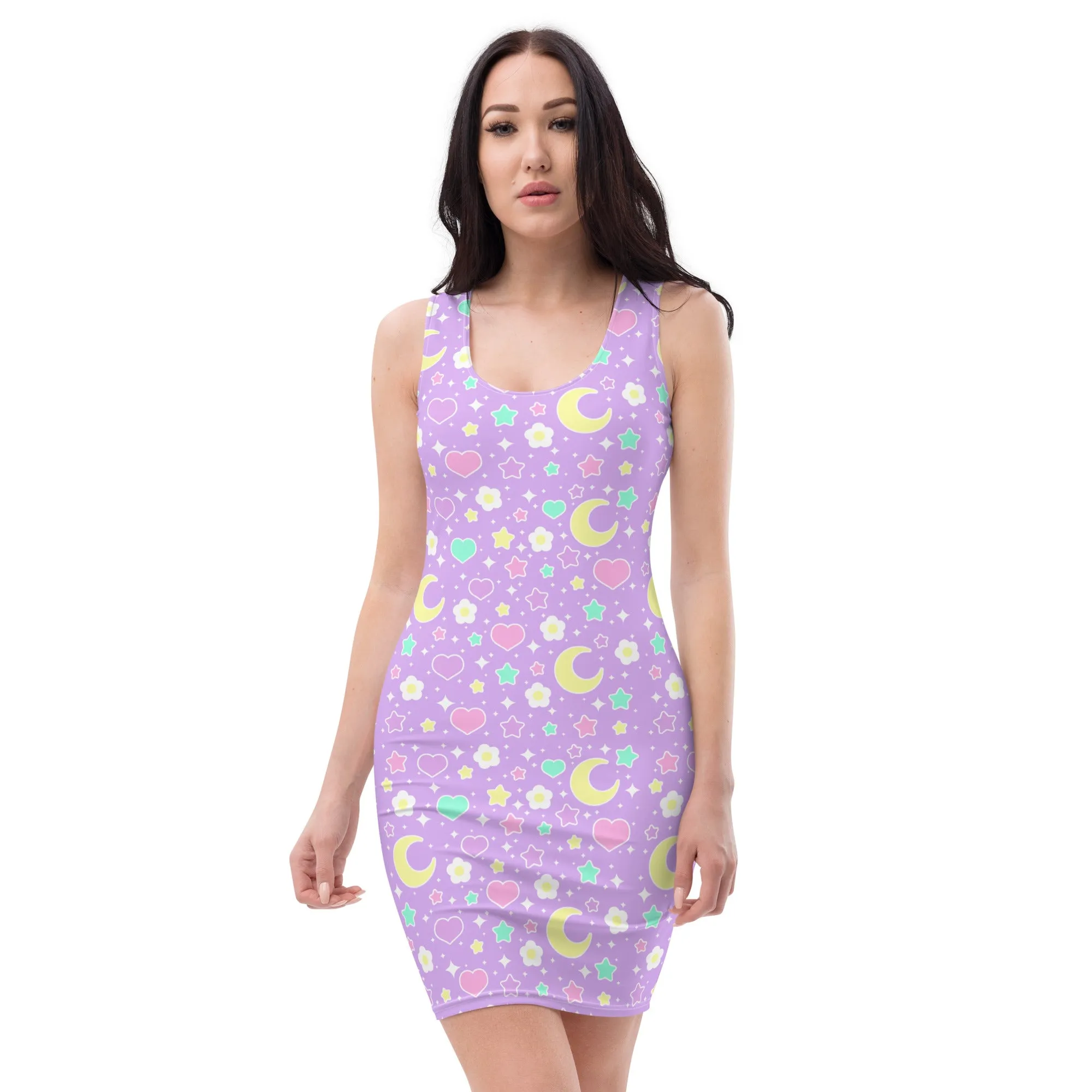 Magical Spring Purple Bodycon Dress