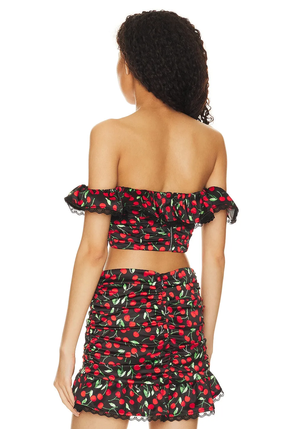 MAJORELLE Kym Crop Top, Black Cherry
