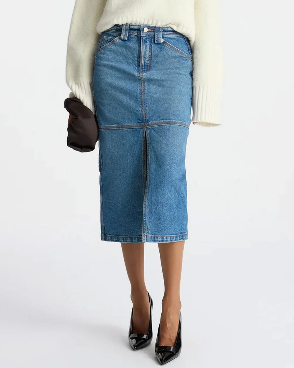Medium Wash Denim Alden Skirt