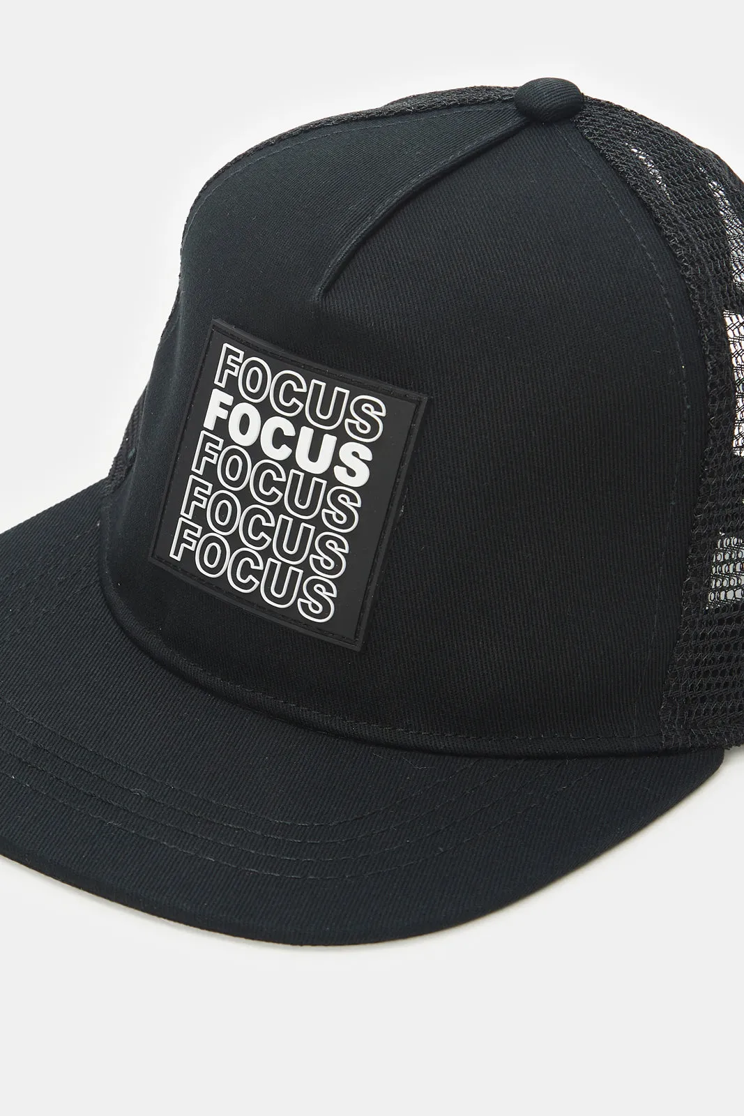 Men Black Printed Cap