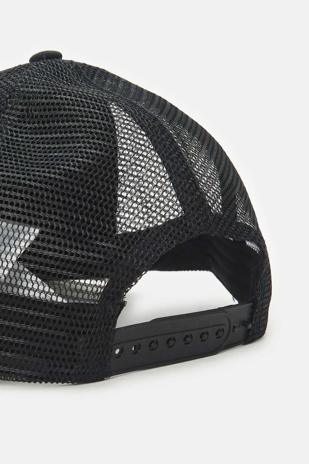 Men Black Printed Cap