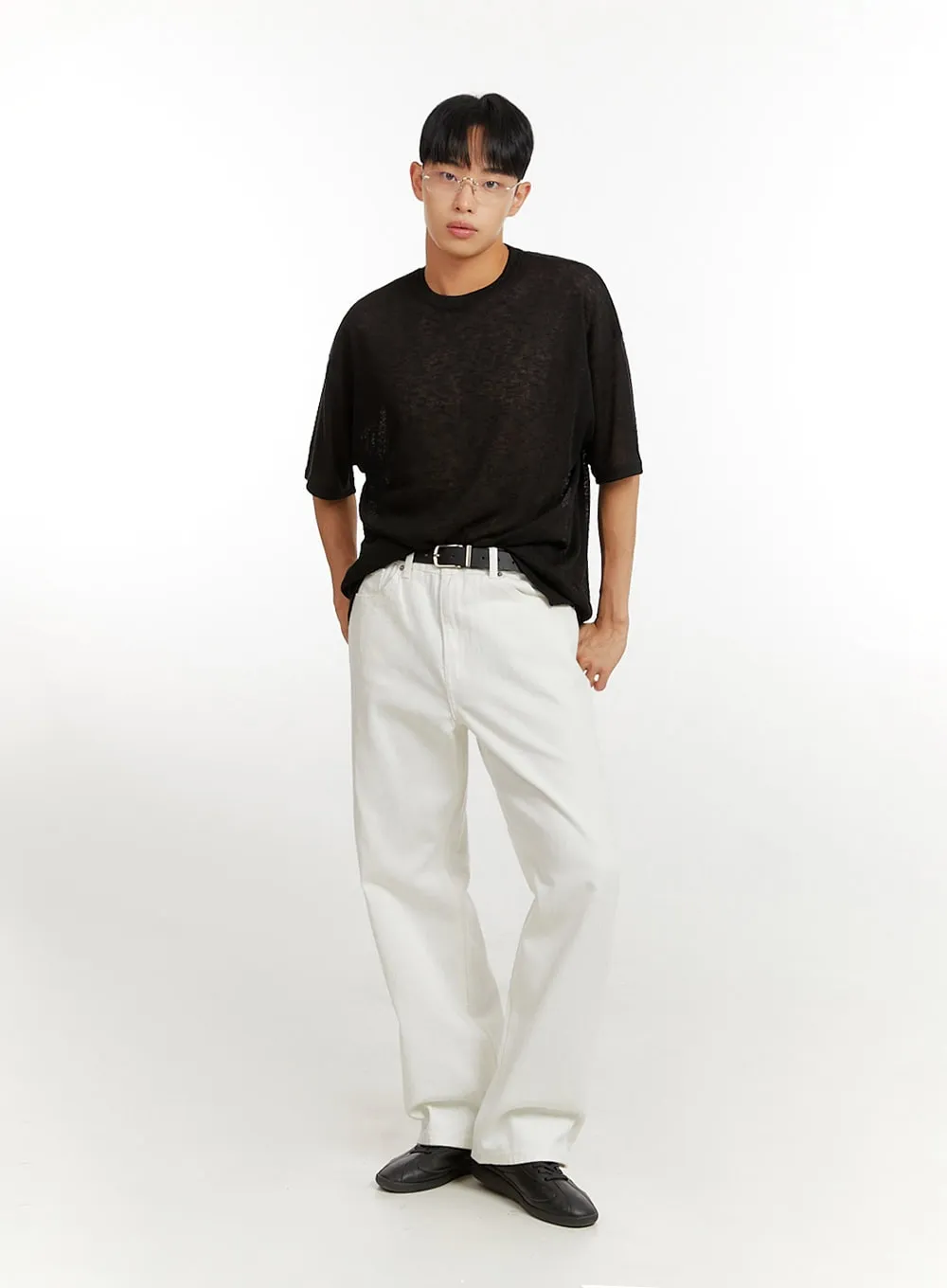 Men's Baggy Jeans (White) IU427