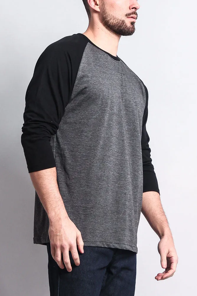 Men's Baseball T-Shirt (Charcoal/Black)