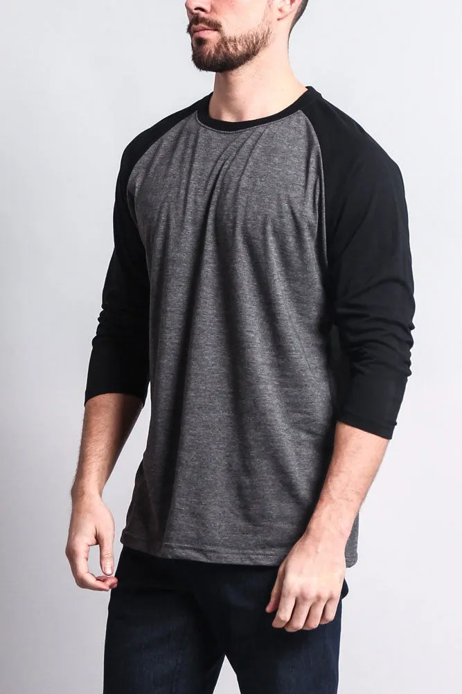 Men's Baseball T-Shirt (Charcoal/Black)
