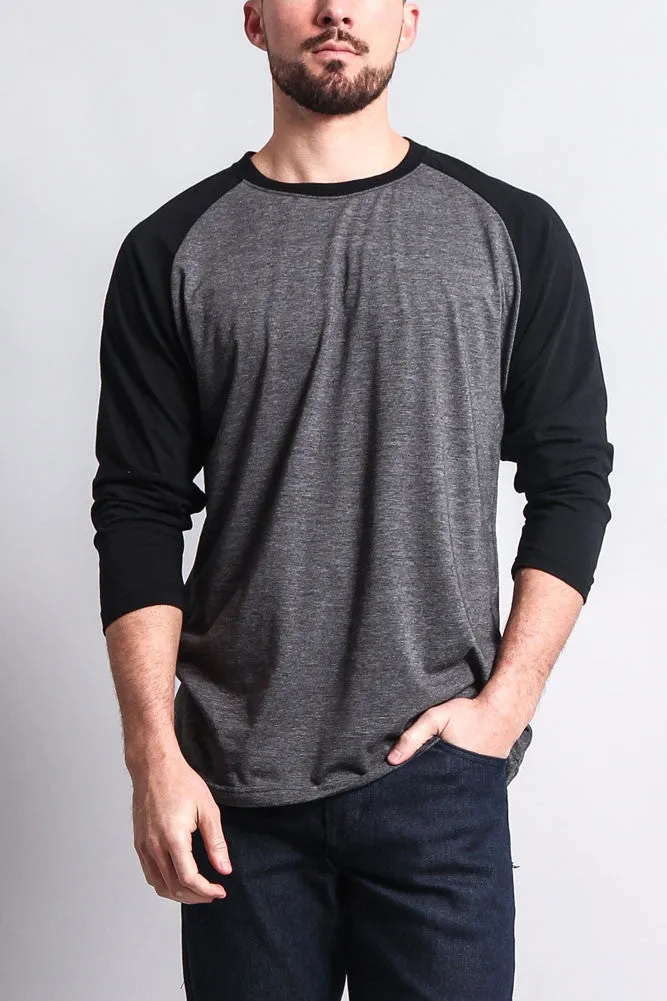 Men's Baseball T-Shirt (Charcoal/Black)