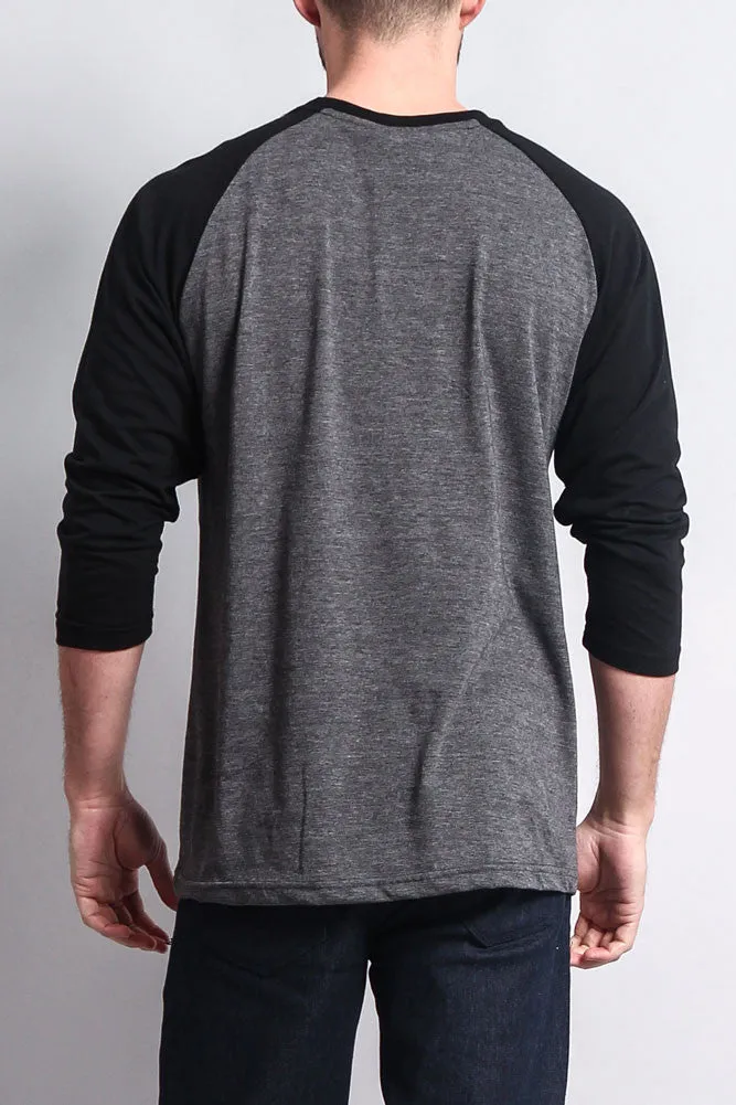 Men's Baseball T-Shirt (Charcoal/Black)