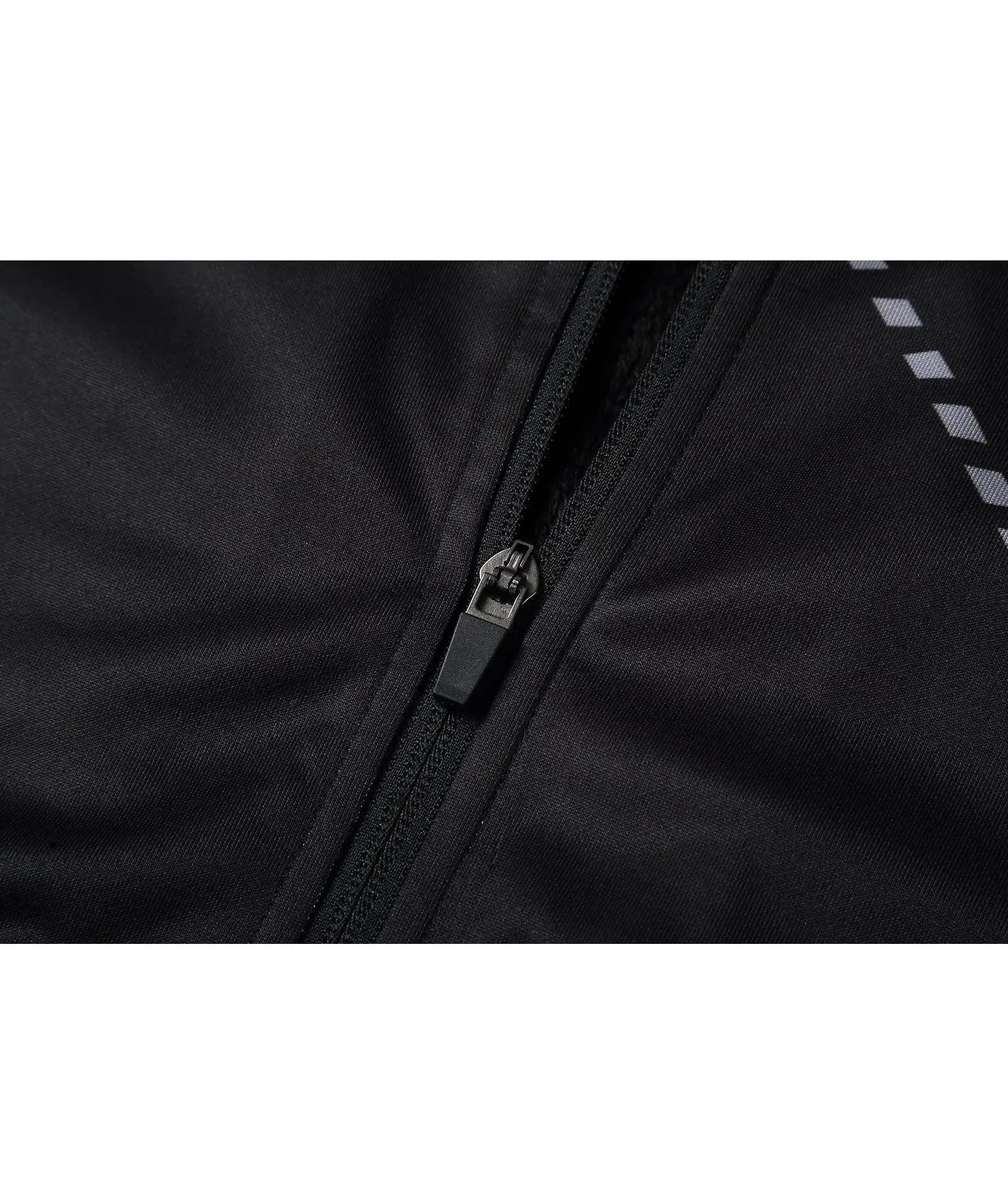 Men's Black Full Zip Up Fleece Hoodie-ZPK006370