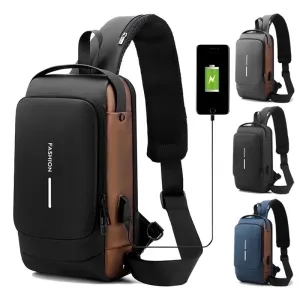 Men's Business Streetwear Solid Color Oxford Cloth Waist Bags
