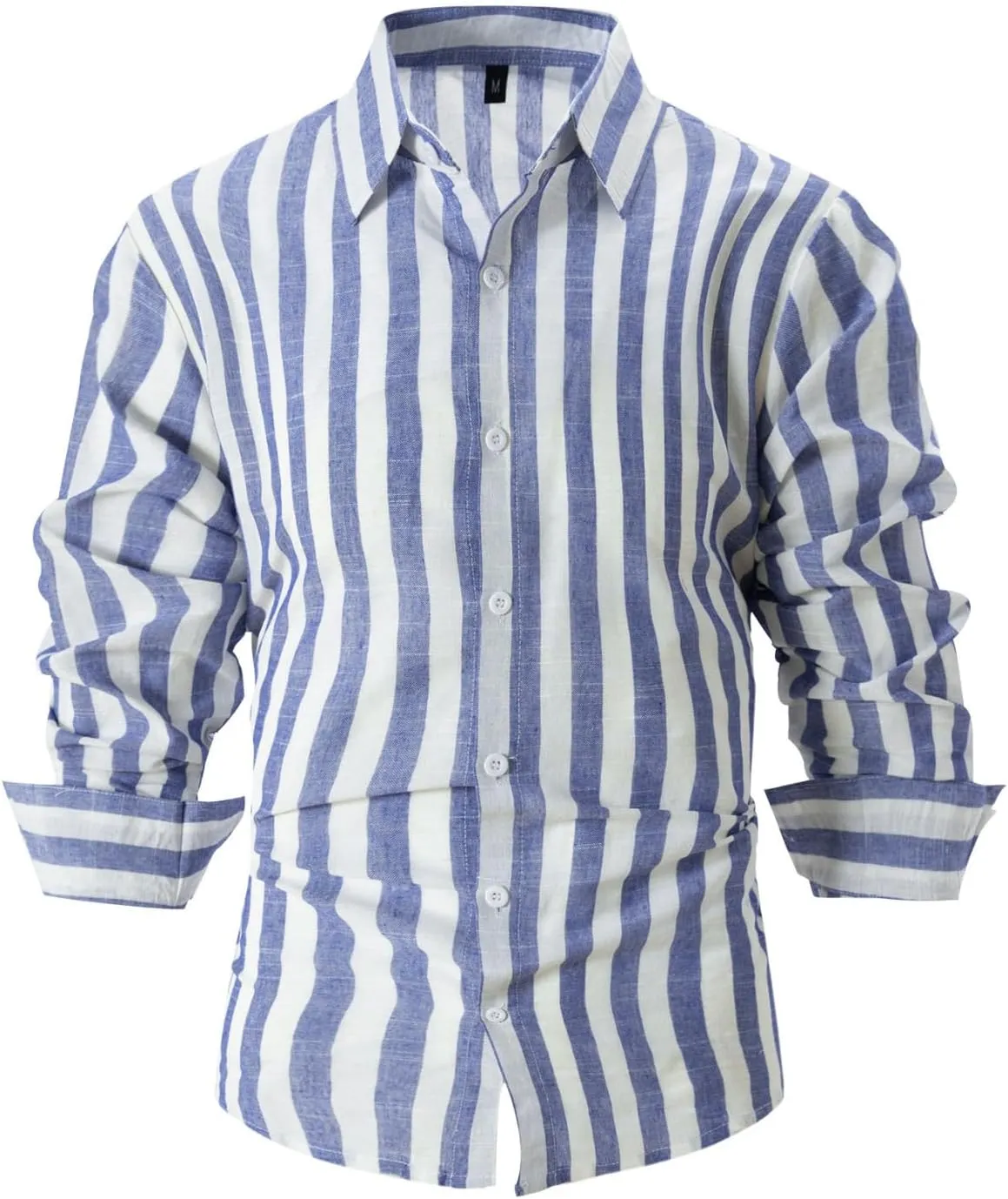 Mens Cotton Linen Henley Shirts Roll-up Long Sleeve Hip Hop Casual Quarter Button Summer Yoga Beach Vacation Tops