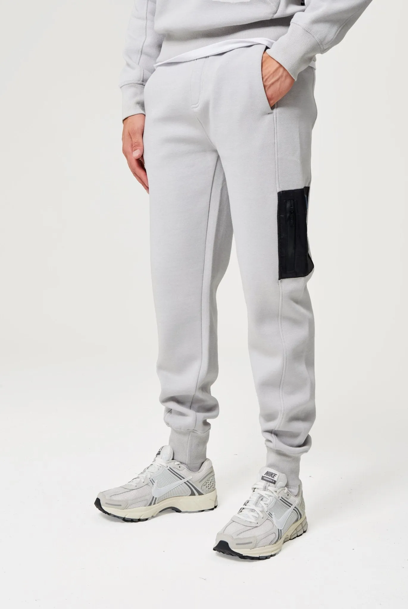 Mens 'CROSTER' 2pc Tracksuit Set - GREY