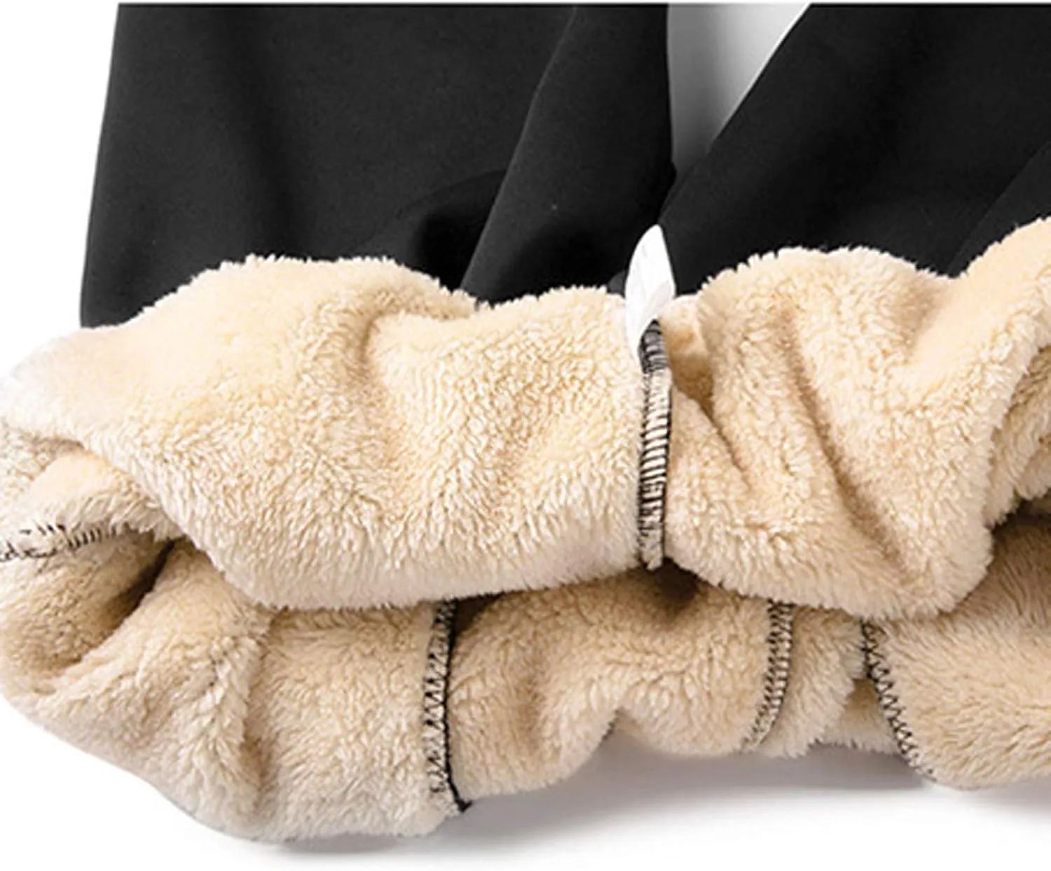 Men's Fleece Pants Winter Warm Joggers Trousers Active Sherpa Lined Sweatpants Straight Leg Pants with Pockets