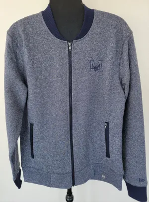 Men's Full Zip Baseball Jacket Navy/Navy Twist