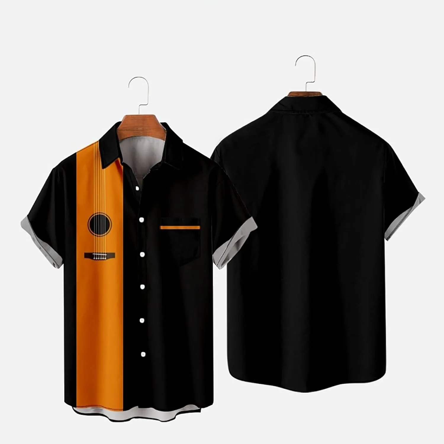Mens Graphic T-Shirts Summer Big and Tall Short Sleeve Button Down Shirt Casual Athletic Tee Top Hawaiian Beach Shirt