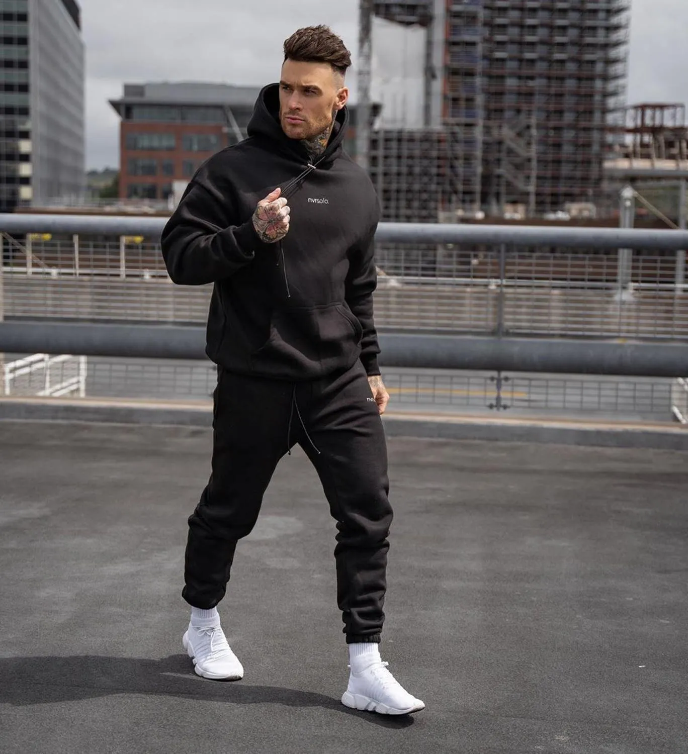 Men's Hooded Athletic Tracksuit Set