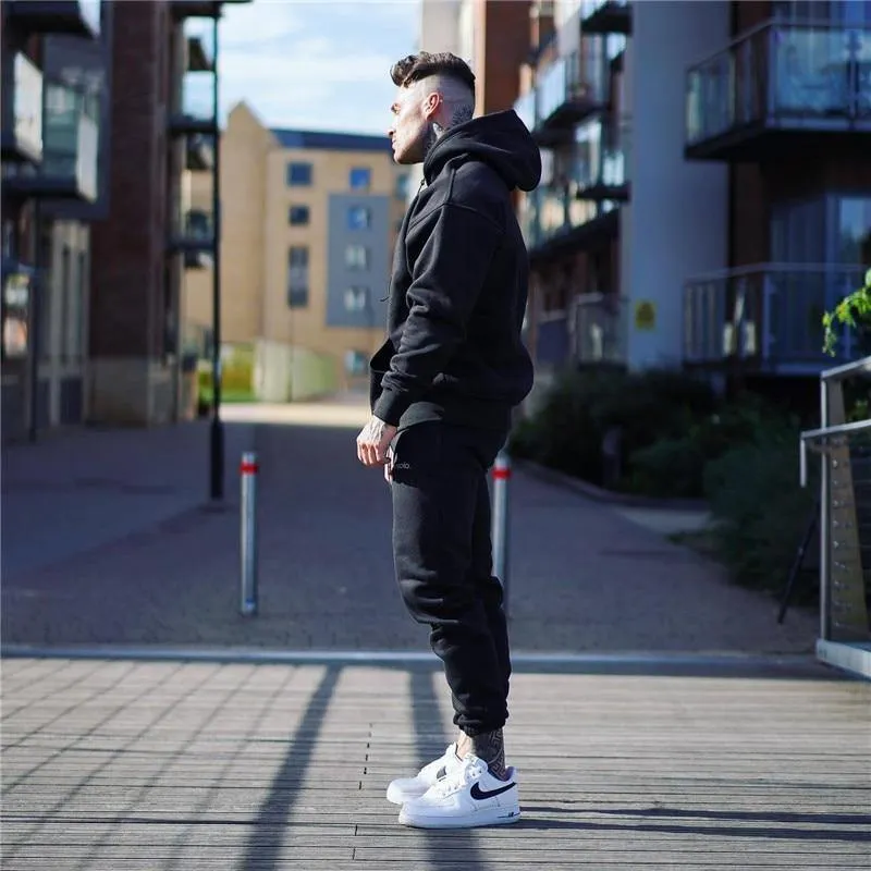 Men's Hooded Athletic Tracksuit Set