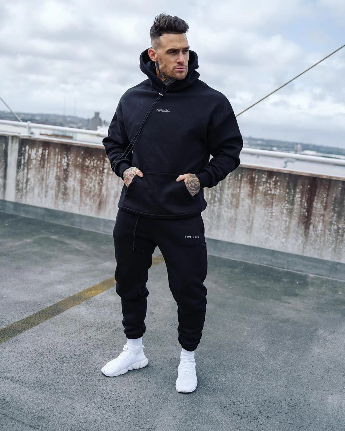 Men's Hooded Athletic Tracksuit Set