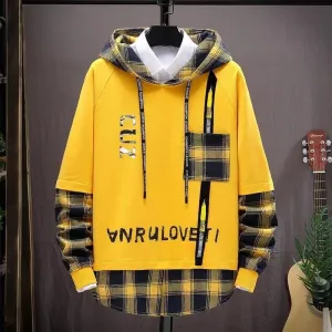 Men's Hoodies Hip Hop Harajuku Fashion Streetwear Sweatshirt Men Spring Autumn X4861246